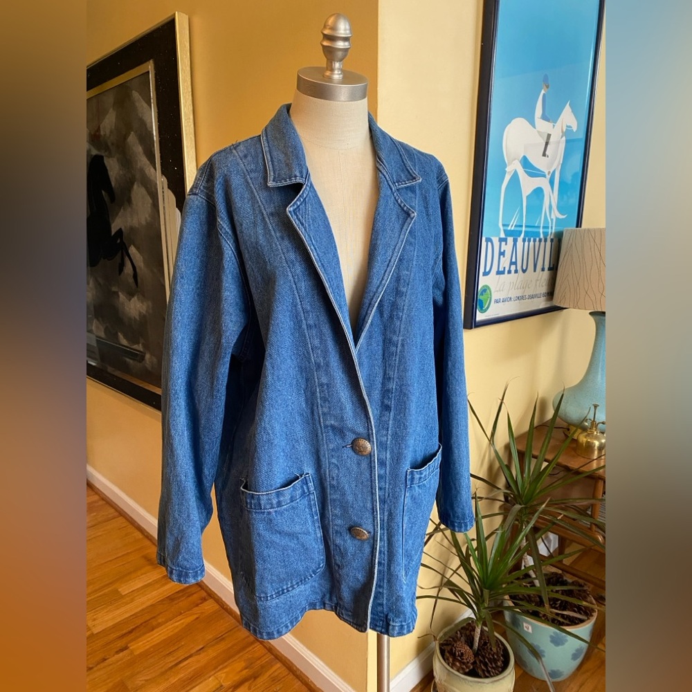 vintage 80’s denim blazer